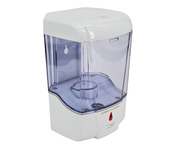 Liquid Soap Dispenser - 700ml - Automatic Sensor - White & Clear - ReQ 4 'AA' Battery