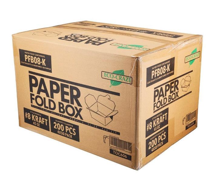 Eco-Craze Kraft Paper Fold Box - 45oz