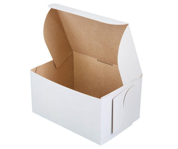 EB - White Cake Boxes - 6 ½x4½x3½