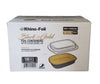 Rhino-Foil - Small (26oz) Black & Gold Foil Cont. w/ Clear Dome Lid