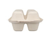 Eco-Craze - Taco - Bagasse Hinged Container - 2 COMPARTMENT