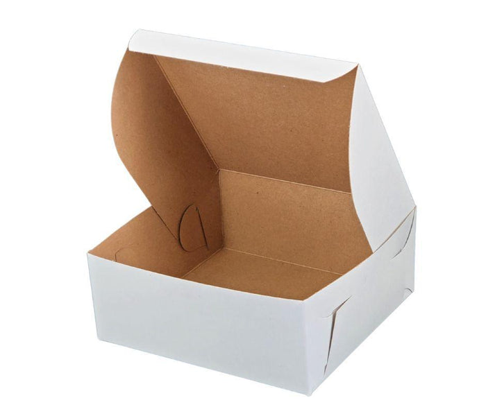 EB - White Cake Boxes - 6x6x2½