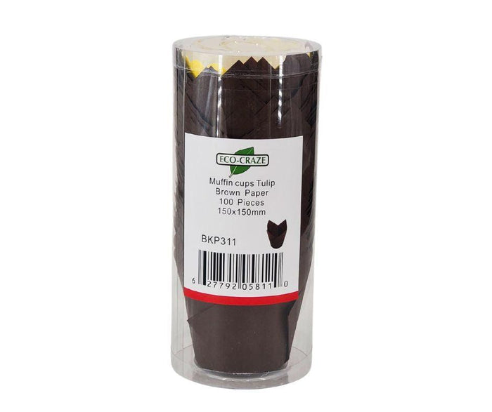Decora - Muffin Cups - Tulip - Chocolate Brown
