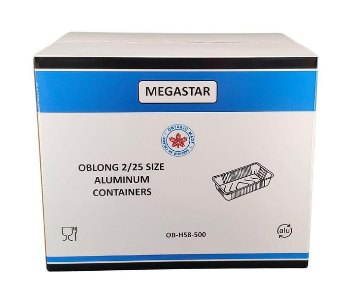 Megastar - 2 1/4 lb Oblong - Aluminium Foil Container - Heavy
