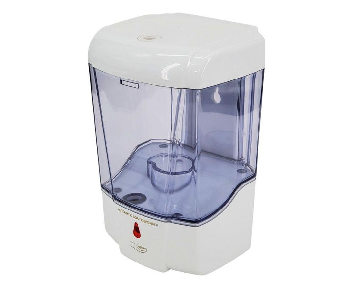 Liquid Soap Dispenser - 700ml - Automatic Sensor - White & Clear - ReQ 4 'AA' Battery