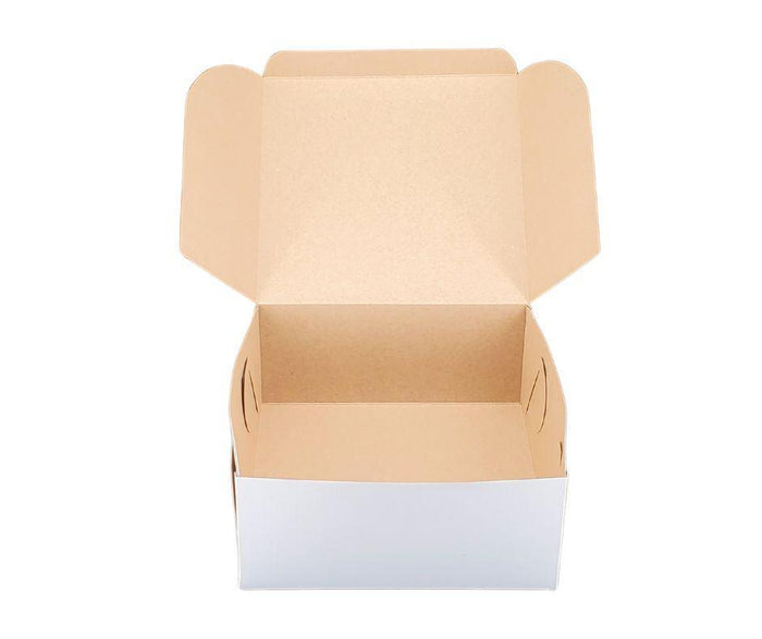 EB - White Cake Boxes - 9x9x4