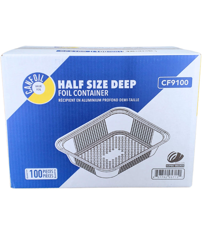 CLR - Can Foil - Half Size Deep Tray - Aluminum