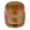 Rhino-Foil - Medium (53oz) Black & Gold Foil Cont. w/ Clear Dome Lid