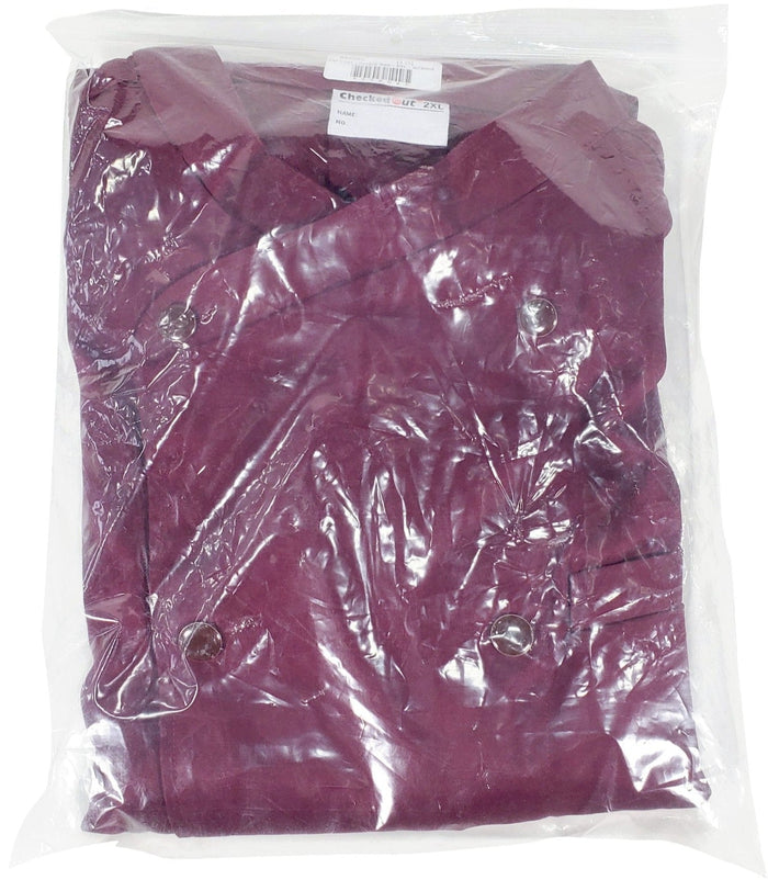 Chef Coat - Purple Red - XL - w/Solid Buttons - 4280