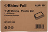 Rhino-Foil - 1 lb Oblong - Plastic Lid
