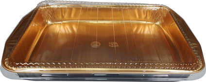 CLR - HFA - Rectangular Gourmet To Go With Lids - Black+Gold - Large - 4204-80-25WLDL