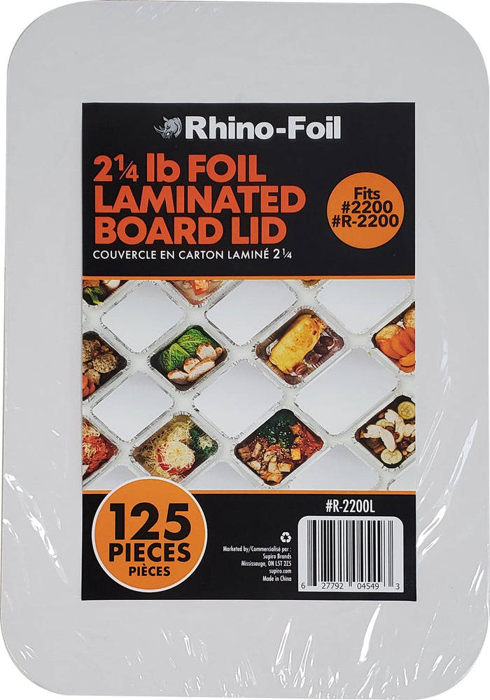 XC - Rhino - 2 1/4 lb Foil Laminated Board Lid - R-2200L