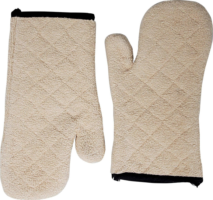 Oven Mitt - Cotton - Beige (1 pair) - QF014