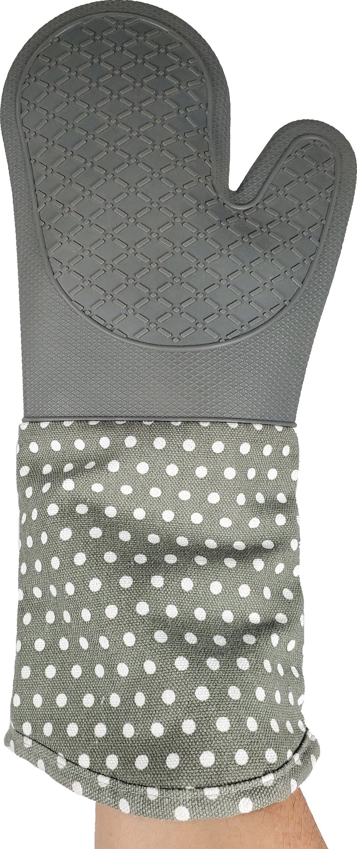 Oven Mitt - Silicone - Grey (1 pair) - QF004Grey