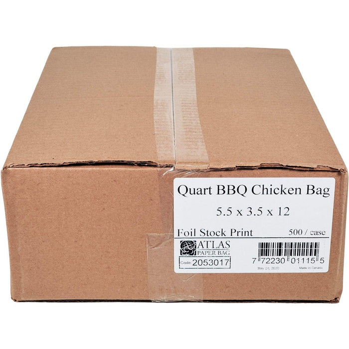 Atlas - Foil BBQ Chicken Bags - Printed - 5.25 x 3.5 x12