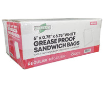 Eco Craze – Regular Sandwich Bags 6x0.75x6.75 – White