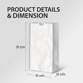Paper Bags - White - #8 - Made in Canada