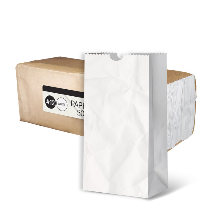 Paper Bags - White - #12 - Made in Canada