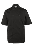 Spirito - Black Chef Jacket S/S Black - S - CI22139SS