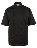 Spirito - Mesh Chef Jacket W/ Vent S/S XS-XL - Black - BG21820