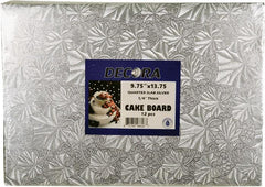 Decora - Cake Board - Silver - 9.75x13.75x1/4