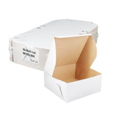 EB - White Cake Boxes - 10x10x3½