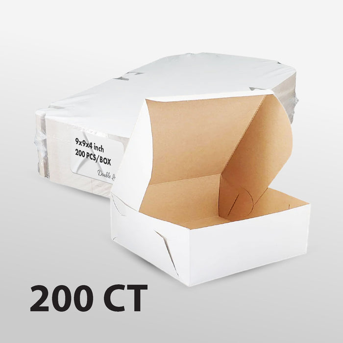 EB - White Cake Boxes - 10x7x3½