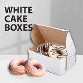 EB - White Cake Boxes - 6 ½x4½x3½