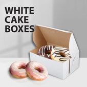 EB - White Cake Boxes - 6½x4x3