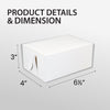 EB - White Cake Boxes - 6½x4x3