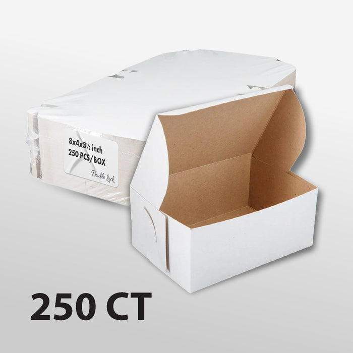 EB - White Cake Boxes - 8x4x3½