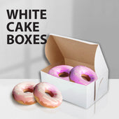 EB - White Cake Boxes - 8x4x3½