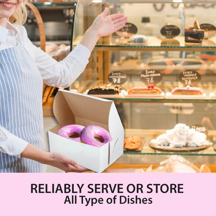 EB - White Cake Boxes - 8x4x3½