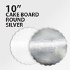 Decora Silver Scallop Round Cake Boards - 10