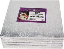 Decora Silver Square Cake Boards - 10