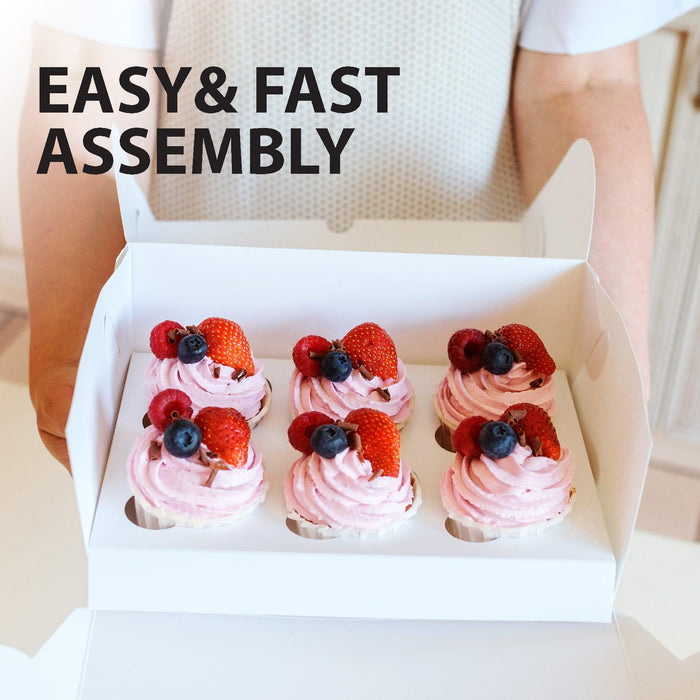 EB - 10 x 10 x 4 - 6 Cupcake Insert - White - 5282I
