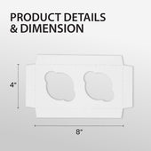 EB - 8 x 4 x 4 - 2 Cupcake Insert - White - 5280I