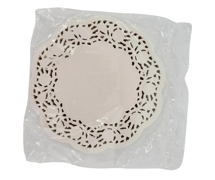 Decora Round Paper Lace Doillies - White, 5.5