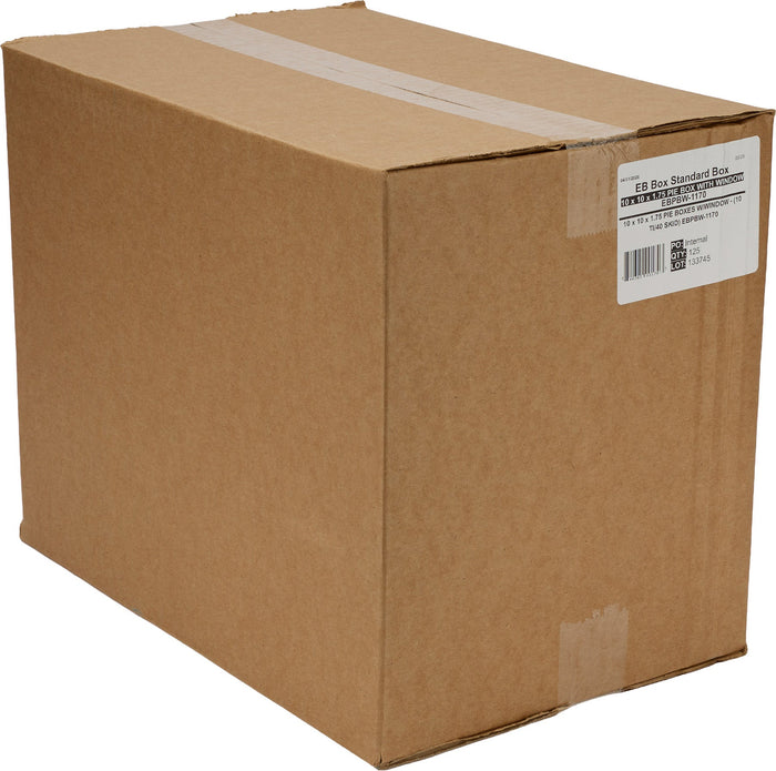E.B. Box Pie Boxes 10”x10”x1.75” (Window Glued)