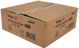 Value+ - S4 High Density White Shopping Bags