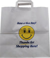 CLR - Eco-Craze - Thank You - White Paper Handle Bags - 13x7x13