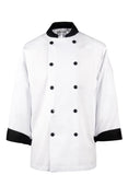 Spirito - Chef Jacket White w/ Black Trim - M - CI12139