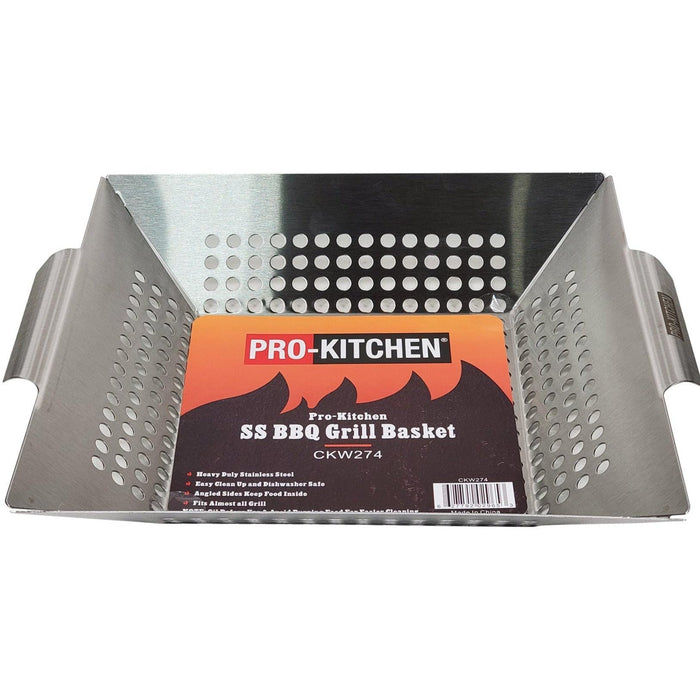 CLR - Pro-Kitchen - SS BBQ Grill Basket 13.5x12