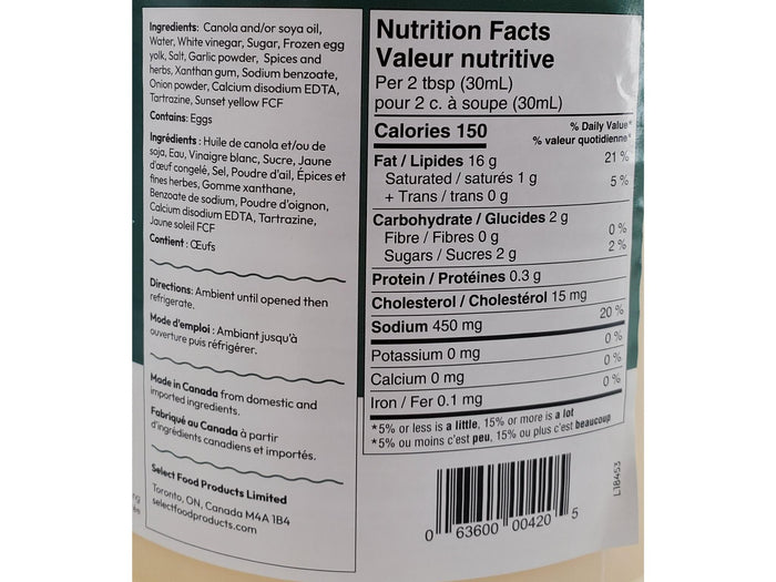 Select - Creamy Garlic Dressing