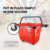 45L Shopping Basket - Handle & Wheels - RED