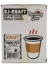 Morning Dew - Hot Cup Sleeves for 8 oz Tall Hot Paper Cups - Kraft - 8J-Kraft
