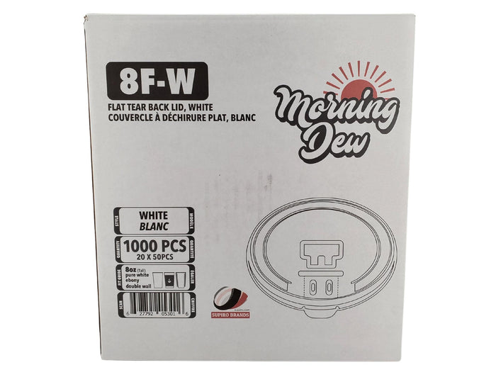 Morning Dew - 8 oz Flat Tear Back Lids