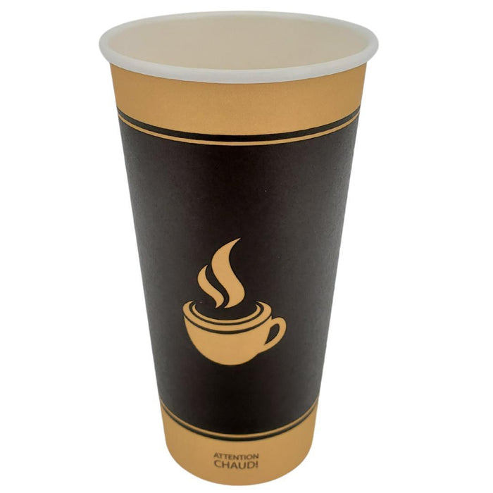 Morning Dew - 20 oz Hot Paper Cups - Ebony Print - H20E