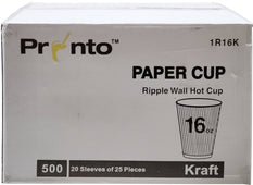 SO - Table Accent - 16oz Paper Cup - Ripple - Kraft