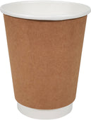 Morning Dew - 12 oz Hot Paper Cup - Double Wall - White - D-H12W